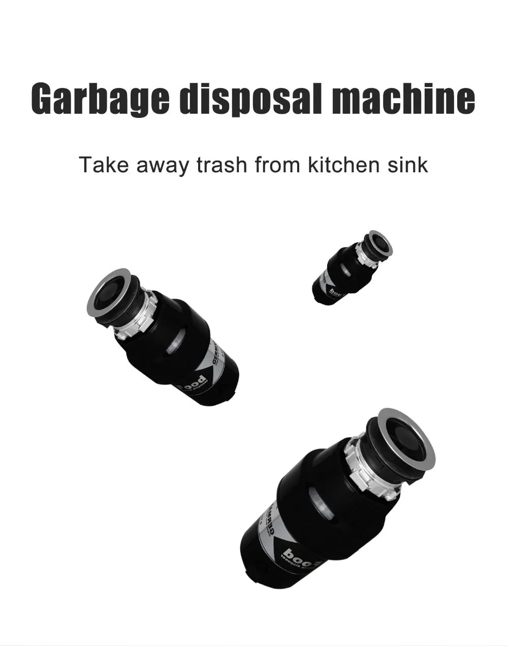 76336A German 1000W Motor Technology 1 Horsepower Deluxe Continuous Feed Disposall Food Waste Disposer + Air Switch