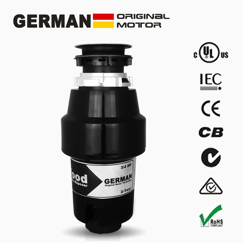 76336A German 1000W Motor Technology 1 Horsepower Deluxe Continuous Feed Disposall Food Waste Disposer + Air Switch