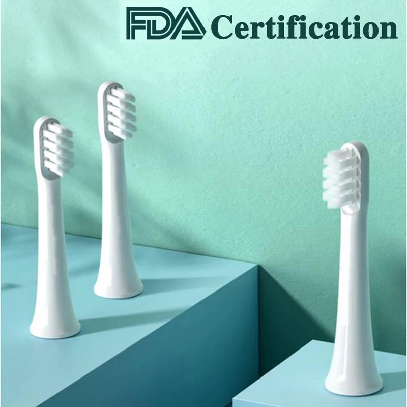For XIAOMI MIJIA T100 8PCS Replacement Brush Heads Sonic Electric Toothbrush Vacuum DuPont Soft Bristle Suitable Nozzles