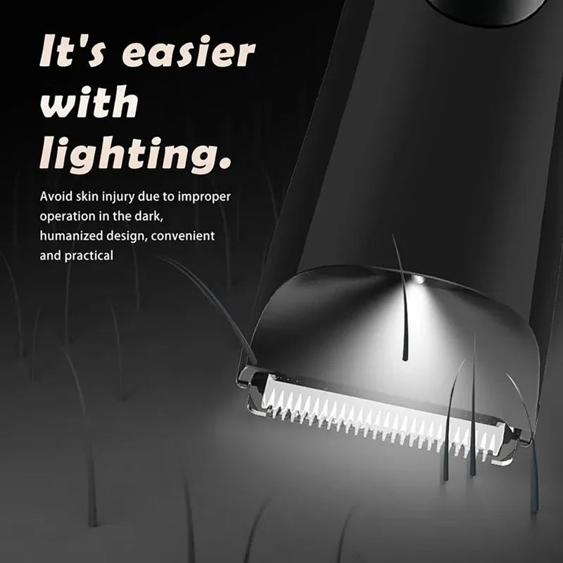 Men's Body Trimmer, Electric Razor, Pubic and Underarm Hair Private Hair Trimmer, Ceramic Blade Men's Grooming Kit