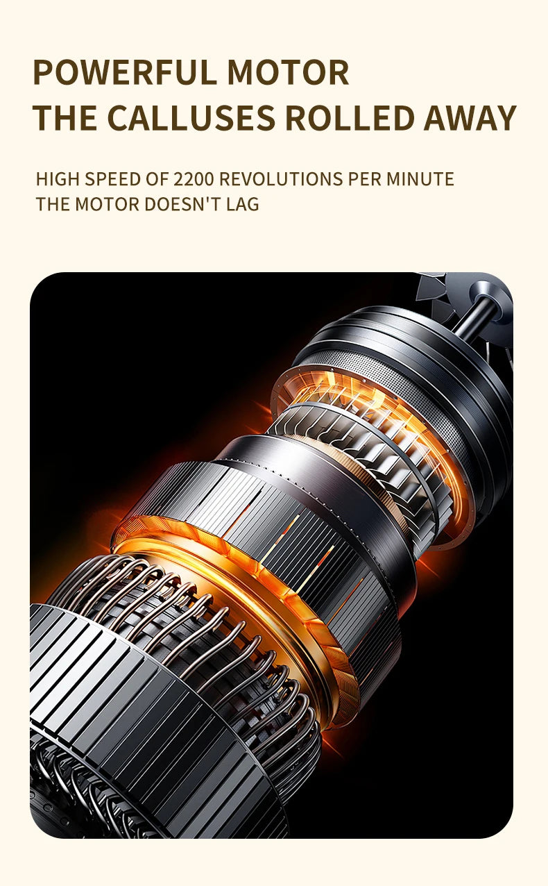 HOMEFISH Electric Foot Grinder Automatic Foot Callus Rubbing Pedicure Dead Skin Callus Remover for  Foot Beauty Machine