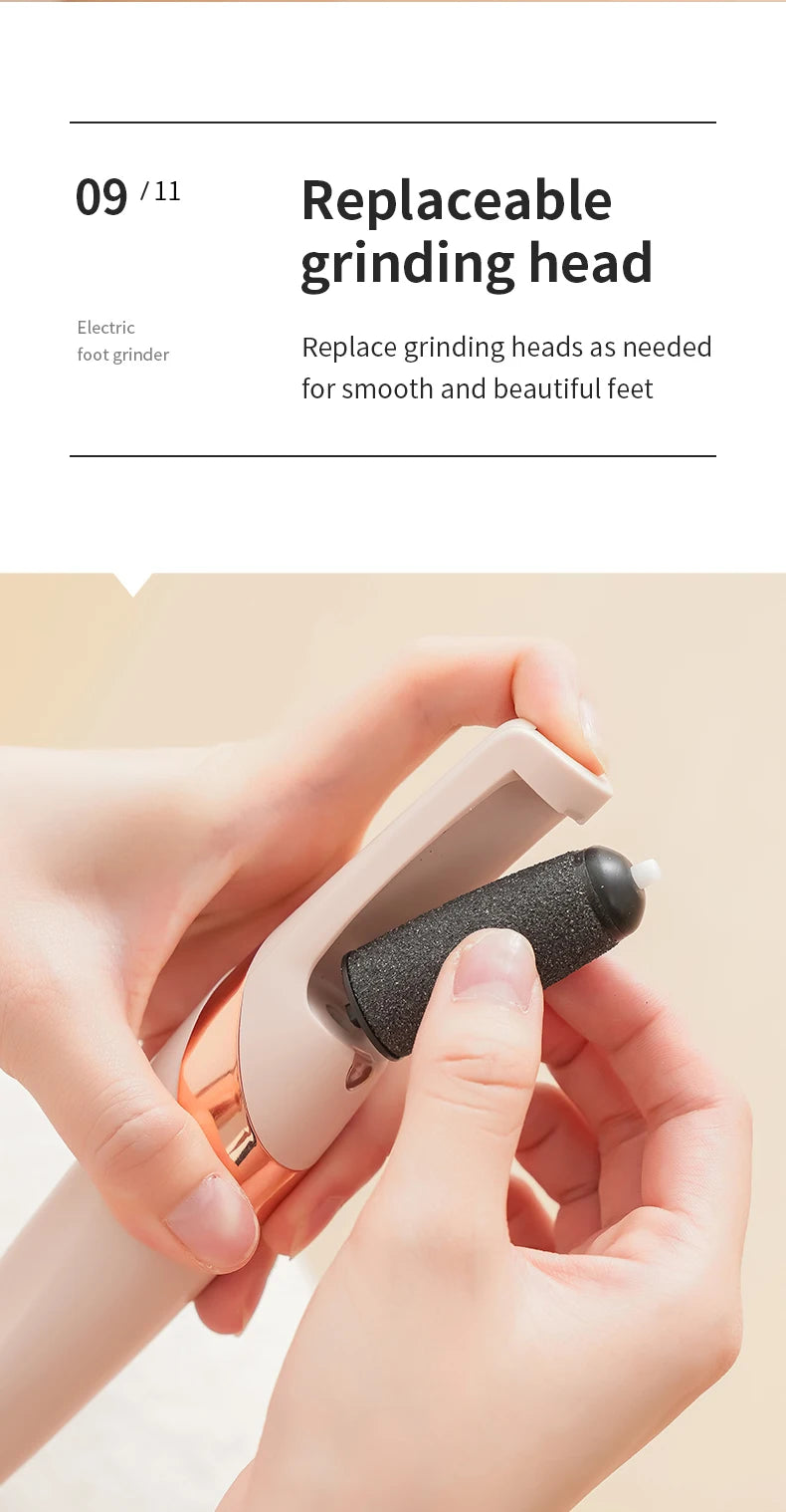 HOMEFISH Electric Foot Grinder Automatic Foot Callus Rubbing Pedicure Dead Skin Callus Remover for  Foot Beauty Machine