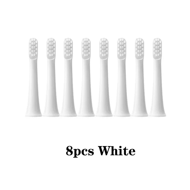 For XIAOMI MIJIA T100 8PCS Replacement Brush Heads Sonic Electric Toothbrush Vacuum DuPont Soft Bristle Suitable Nozzles