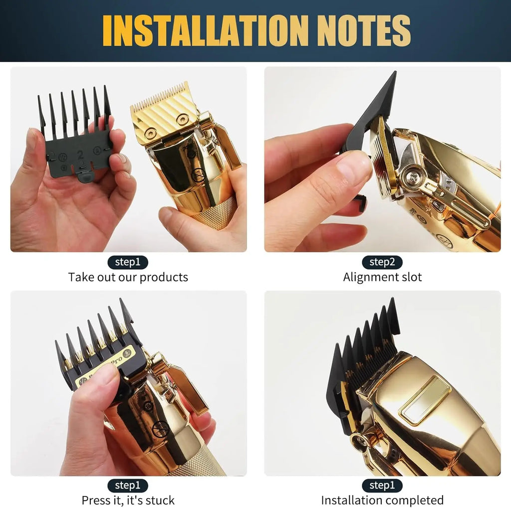 Premium Clipper Guide Guards comb For BaBylissPro Barberology FX825, FX870, FX890, FX673 Clippers ,for Babyliss Trimmer