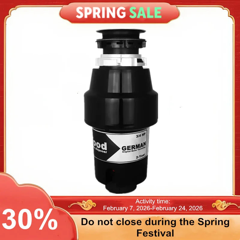 76336A German 1000W Motor Technology 1 Horsepower Deluxe Continuous Feed Disposall Food Waste Disposer + Air Switch