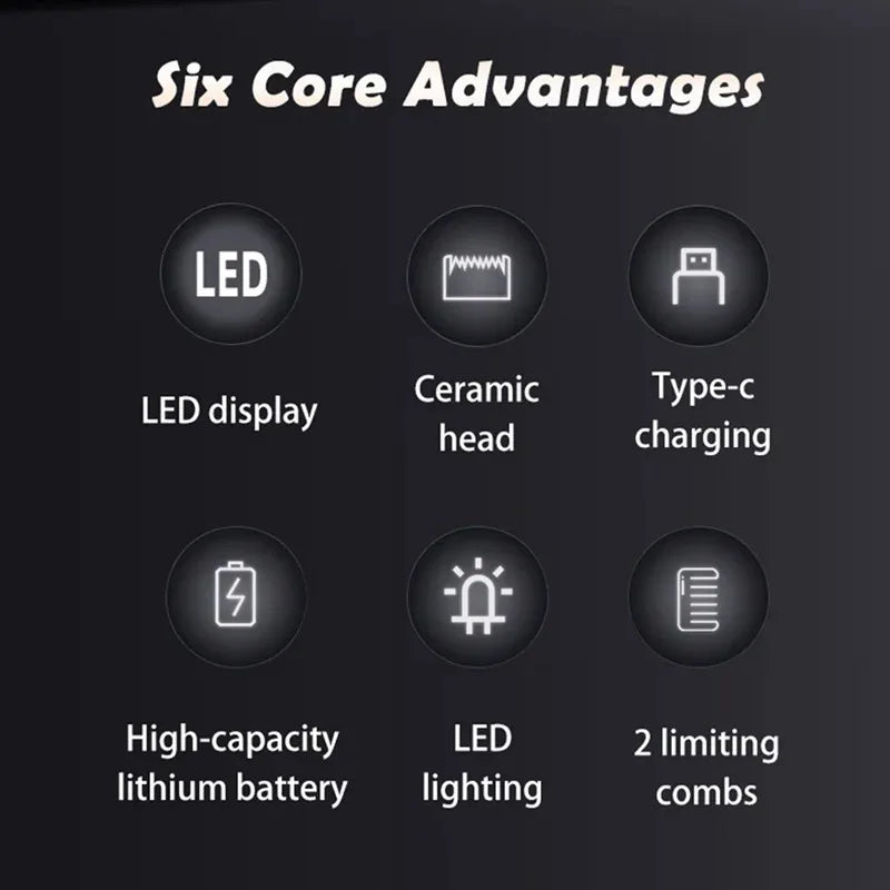 Men's Body Trimmer, Electric Razor, Pubic and Underarm Hair Private Hair Trimmer, Ceramic Blade Men's Grooming Kit