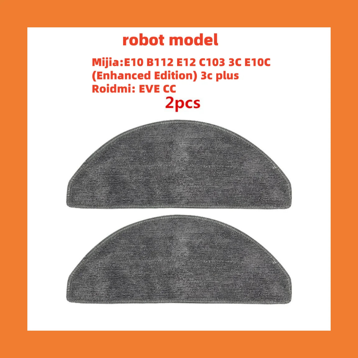 Mop cloth accessories compatible with Xiaomi E10 B112 E12 C103 3C E10C (Enhanced Edition) 3c plus Roidmi EVE CC vacuum cleaner