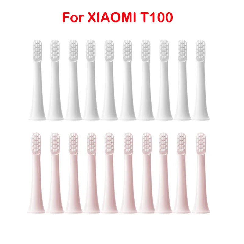 For XIAOMI MIJIA T100 8PCS Replacement Brush Heads Sonic Electric Toothbrush Vacuum DuPont Soft Bristle Suitable Nozzles