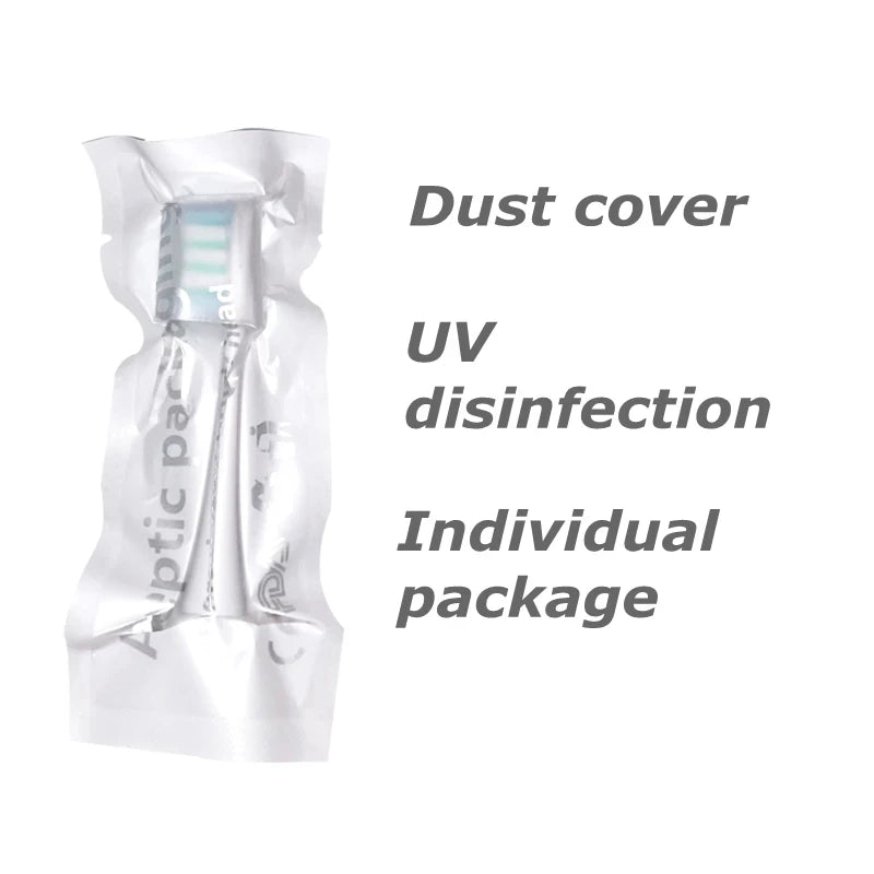 For XIAOMI MIJIA T100 8PCS Replacement Brush Heads Sonic Electric Toothbrush Vacuum DuPont Soft Bristle Suitable Nozzles