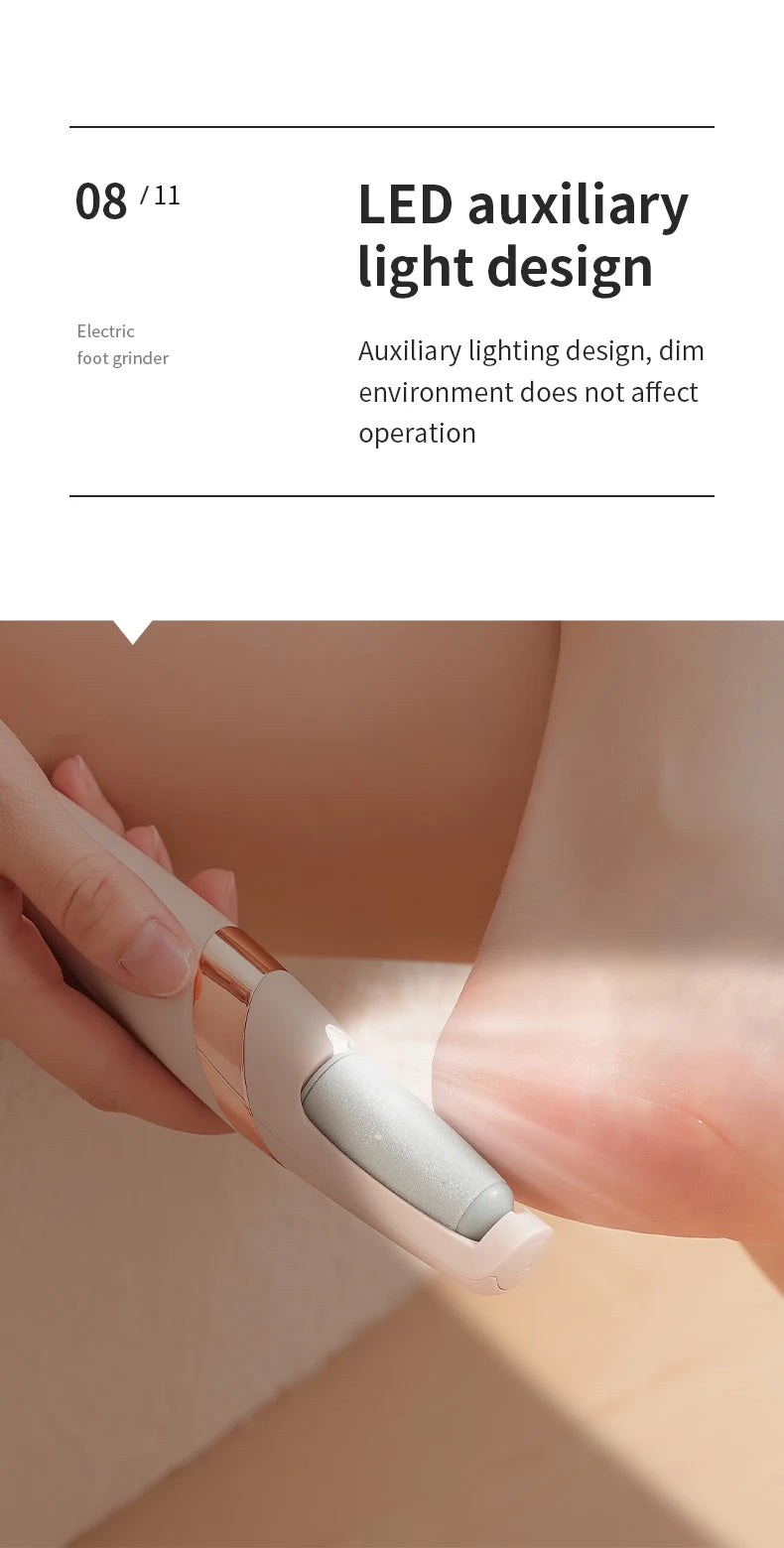 HOMEFISH Electric Foot Grinder Automatic Foot Callus Rubbing Pedicure Dead Skin Callus Remover for  Foot Beauty Machine